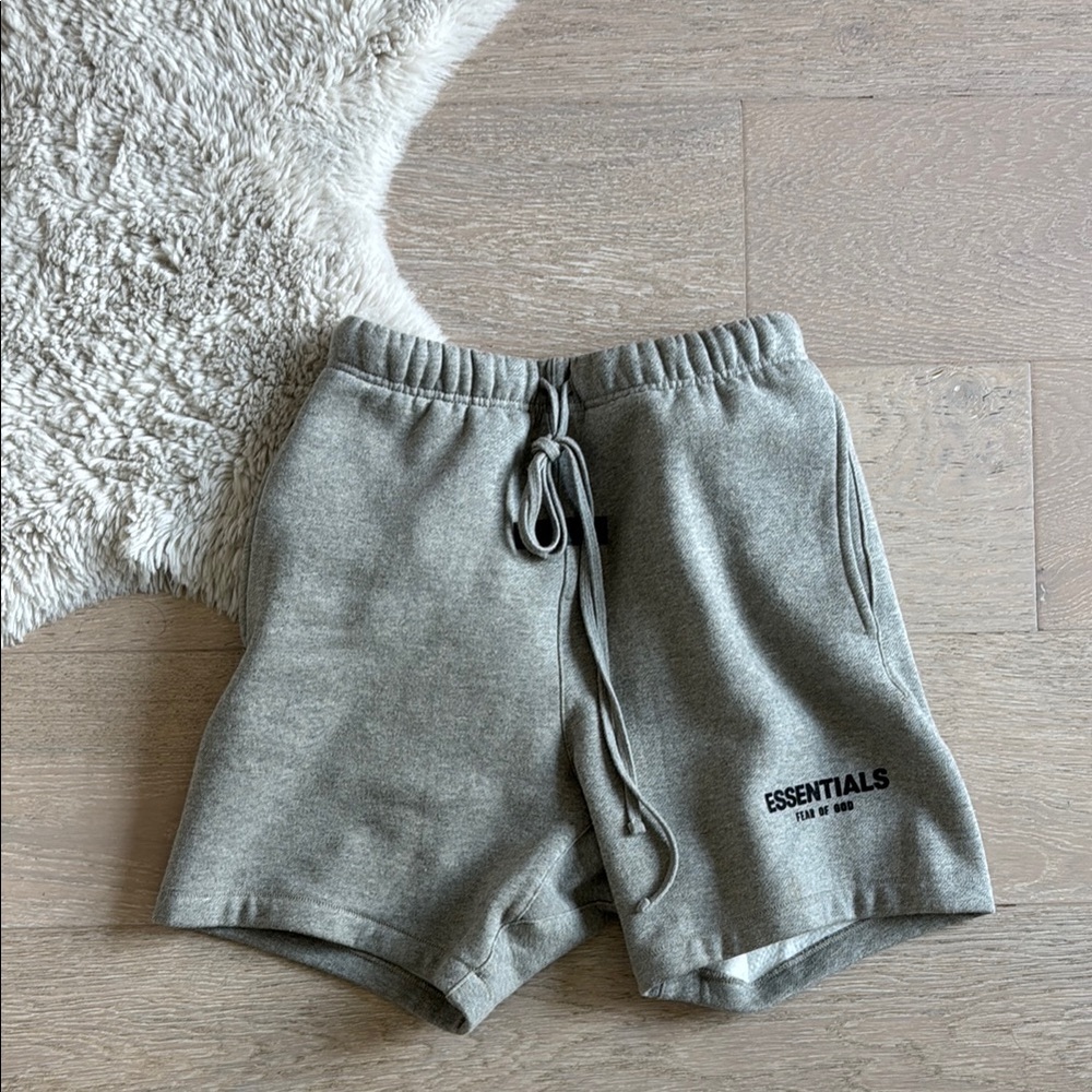 Essentials Heather Gray Lounge Oversized Shorts